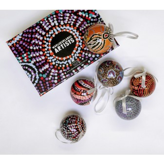/Warlukurlangu artists Christmas baubles.jpg