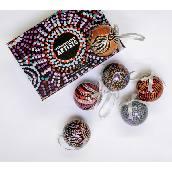 /Warlukurlangu artists Christmas baubles.jpg